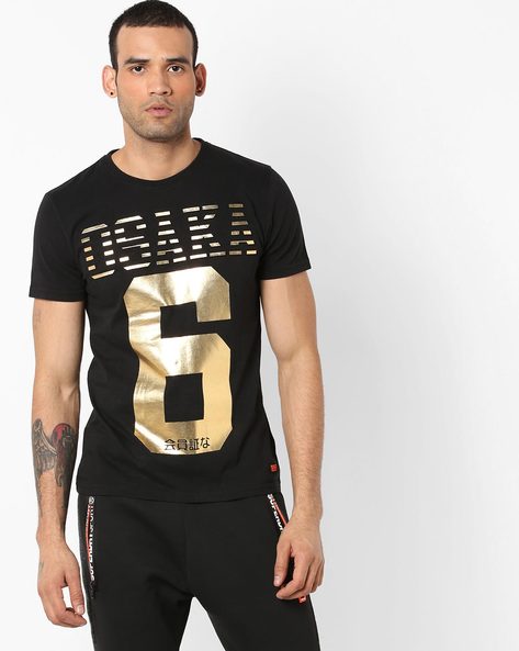lærred fragment Nemlig Buy Black & Gold Tshirts for Men by SUPERDRY Online | Ajio.com