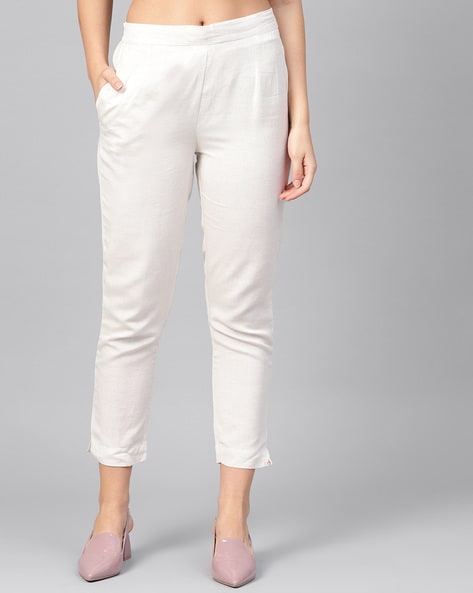 Ankle-Length Pants with Insert Pockets