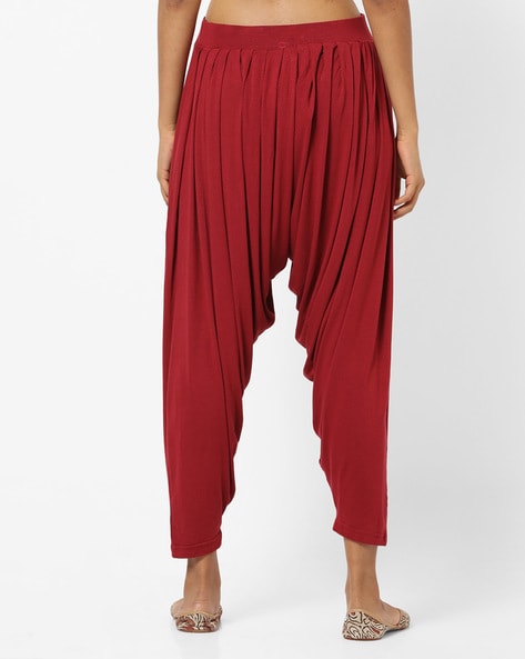 Pleated Patiala Pants with Elasticated Waistband