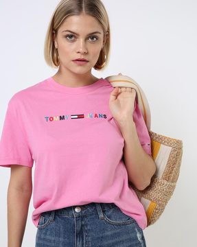 tommy hilfiger pink blouse