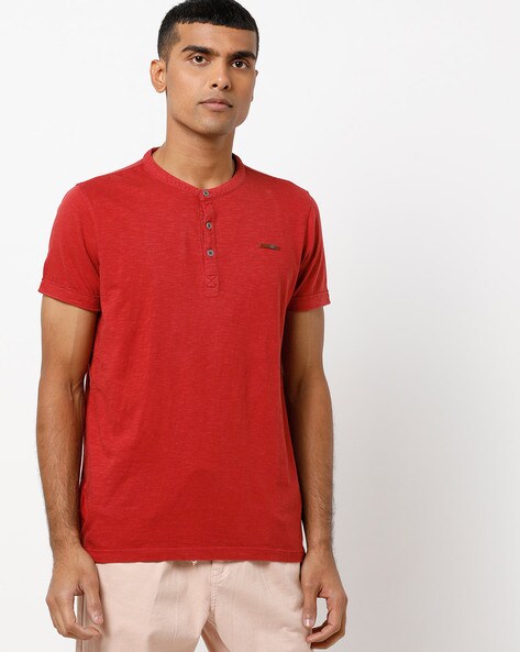 spykar henley t shirt