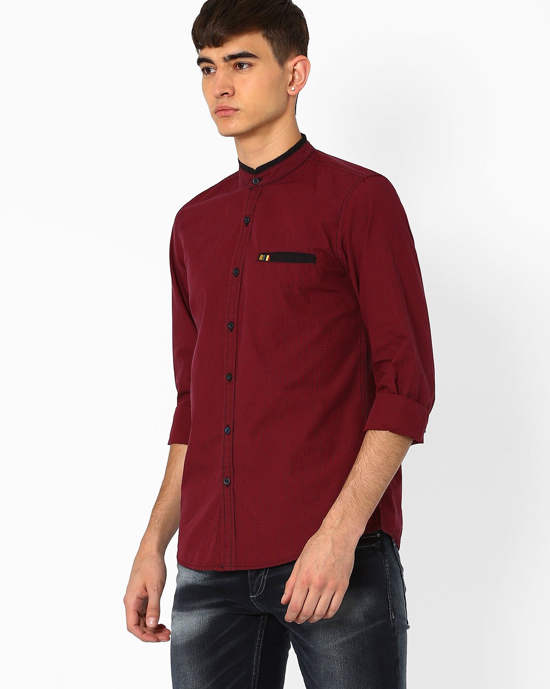 wrangler maroon shirt