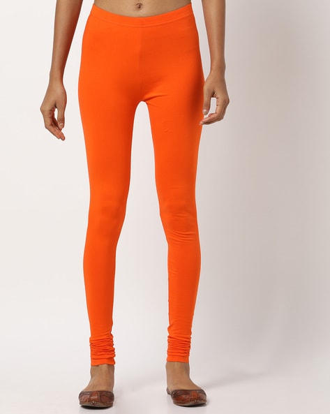 Buy Orange Leggings for Women by DE MOZA Online