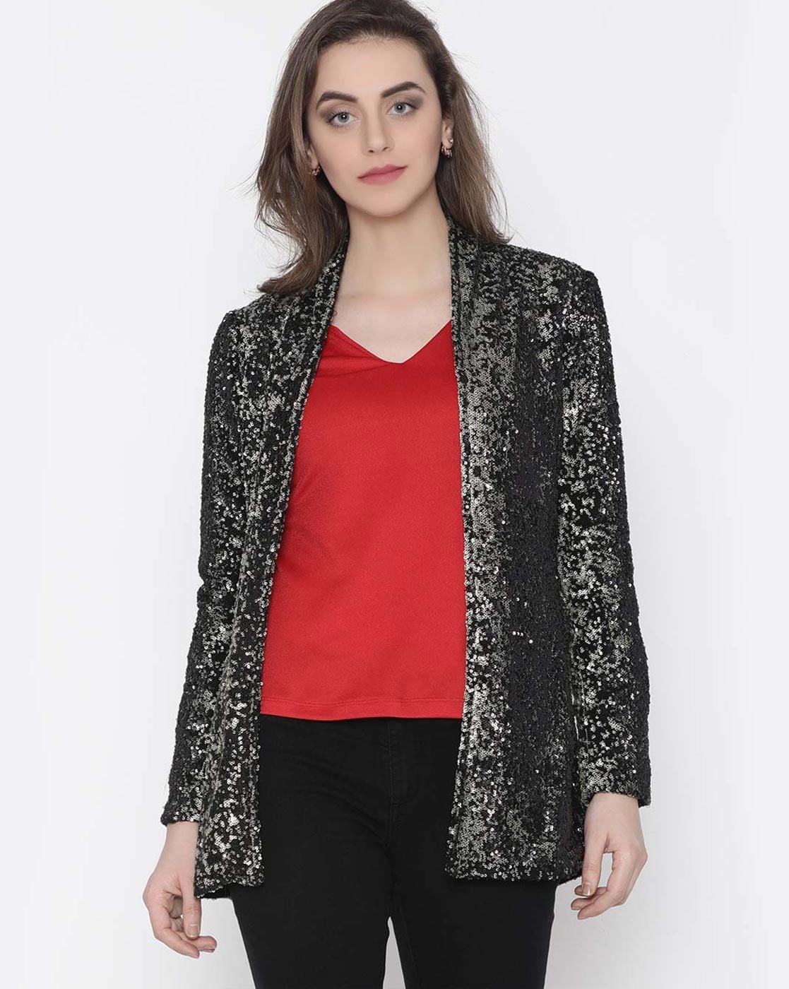 Ladies Party Wear Maroon Sequin Jacket, Size: Medium at Rs 299 in New Delhi