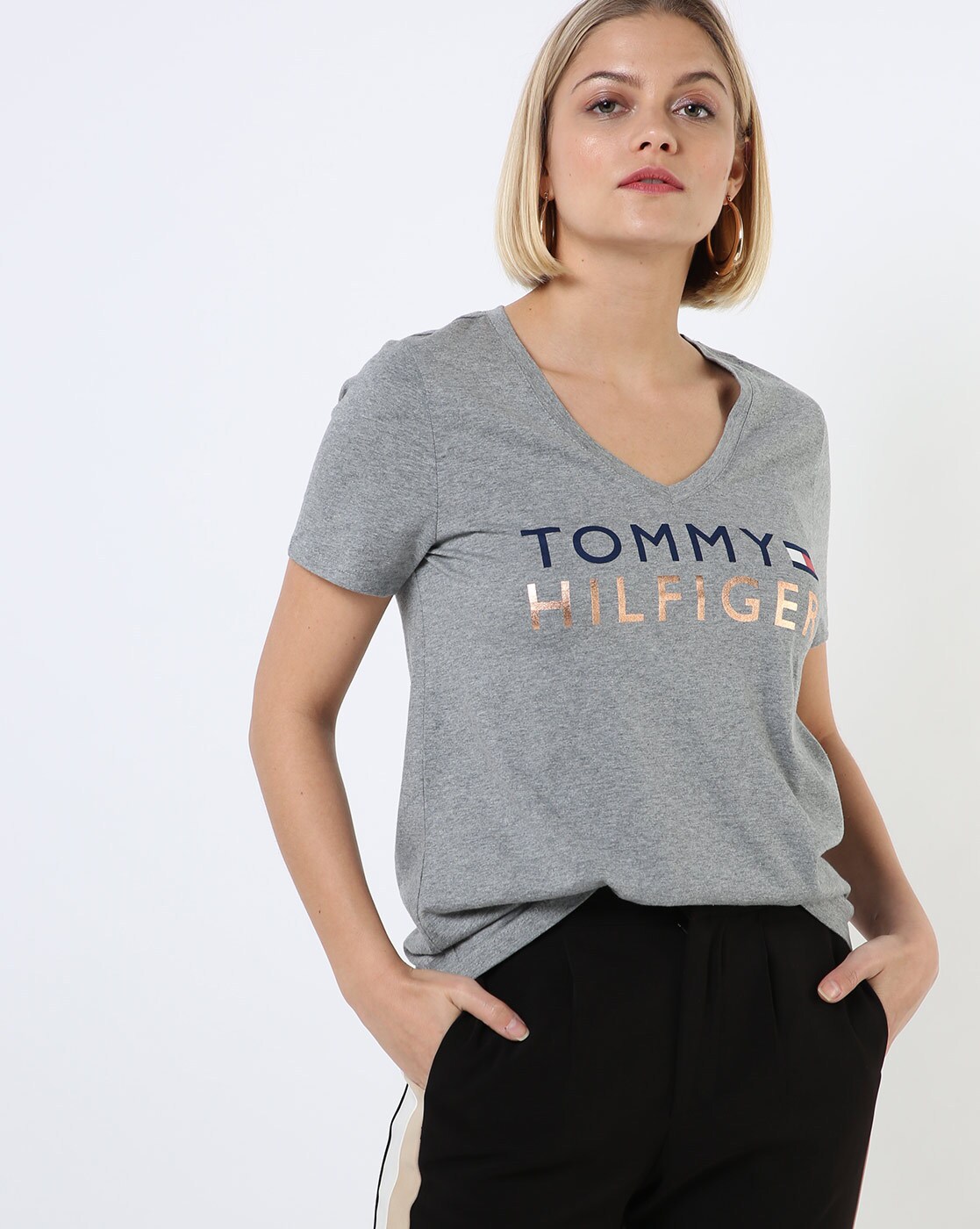 tommy v neck t shirt