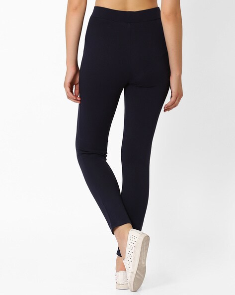 Marks & Spencer Women Blue High-Rise Solid Treggings