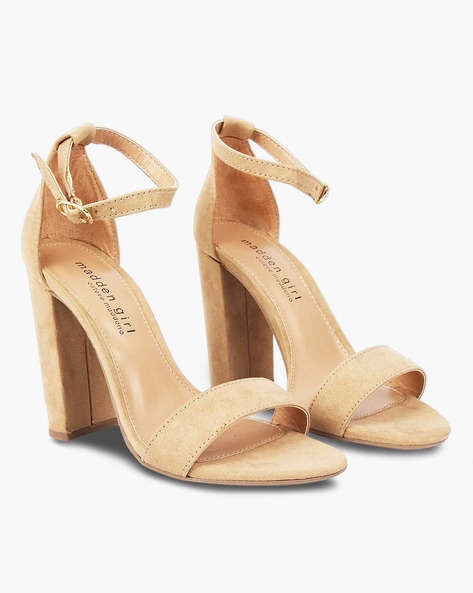 Buy Beige Heeled Sandals for Women by 