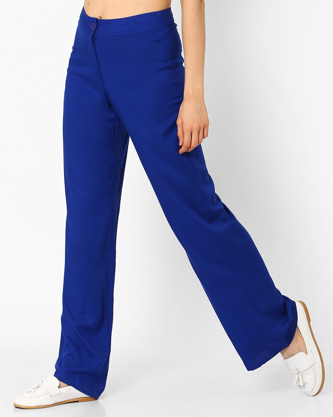 JW Anderson Crossover Strap Wide Leg Trousers - Navy – The Frankie Shop