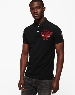 black superdry polo shirt