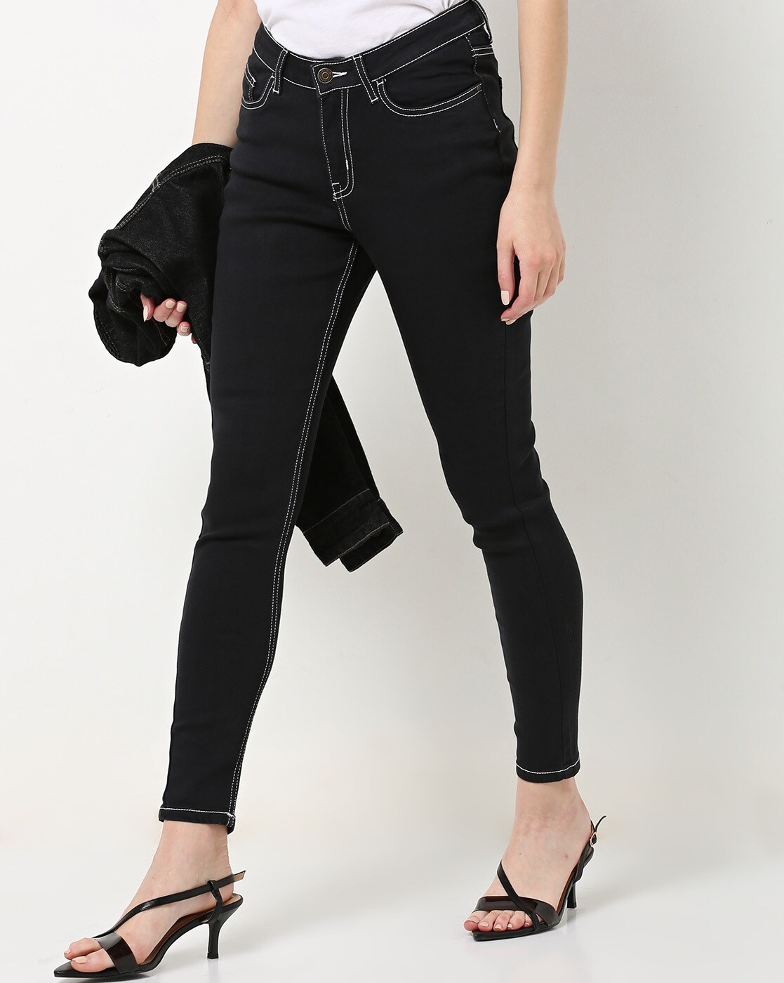 ajio black jeans