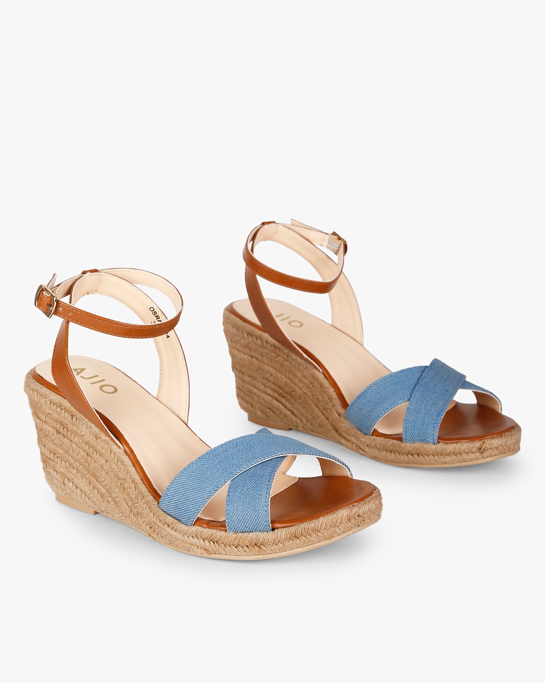 Buy Blue Heeled Sandals for Women by 