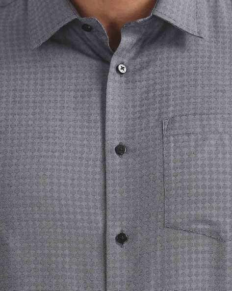 Textured Slim Fit Shirt with Patch Pocket (Image - 1)