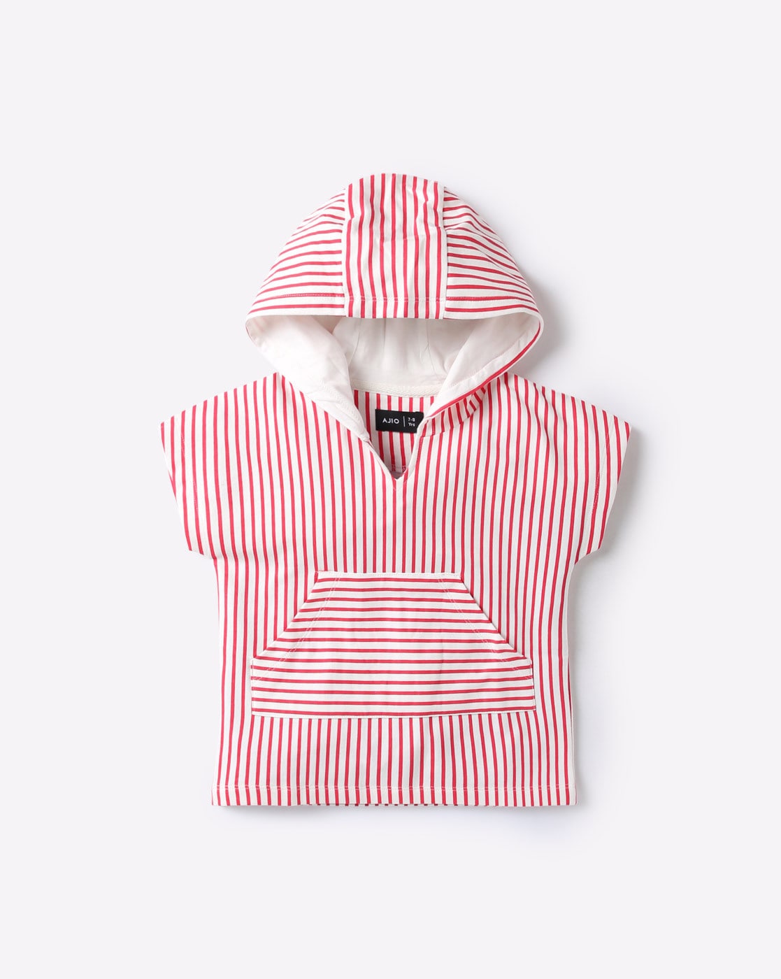 pink and white striped hoodie