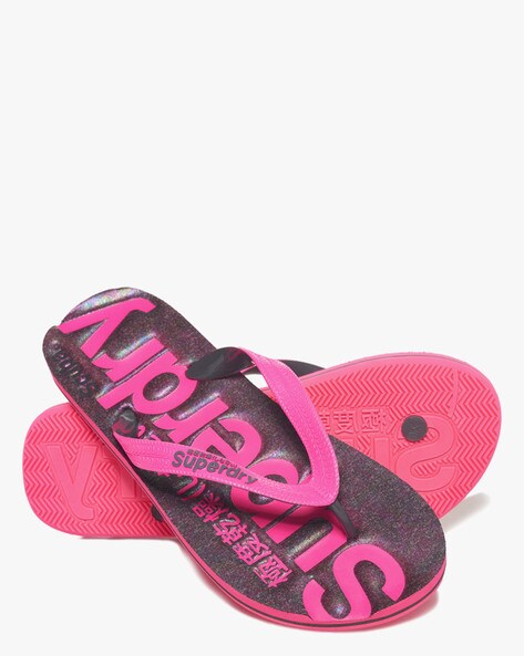 Buy Black Flip Flop Slippers for Women by SUPERDRY Online Ajio