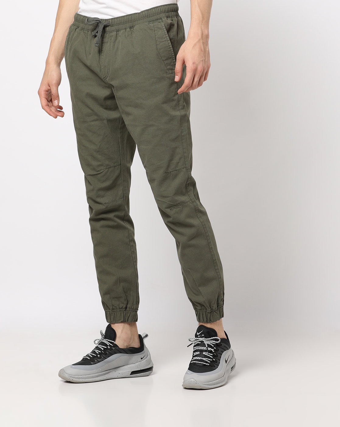 olive green track pants