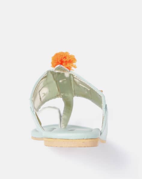Embellished Kolhapuri Sandals (Image - 1)