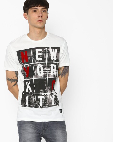 Buy White Tshirts for Men by DNMX Online