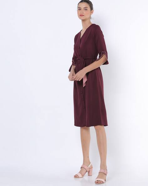 buy burgundy dress