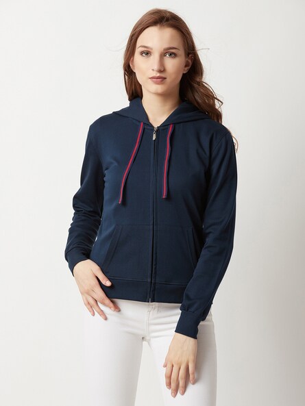 solid navy blue hoodie