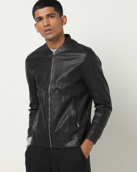 Brown Bomber Jacket With Leather Detailing MFJ-688-E at Rs 3799/piece |  Leather Bomber Jacket in Thane | ID: 17029690588