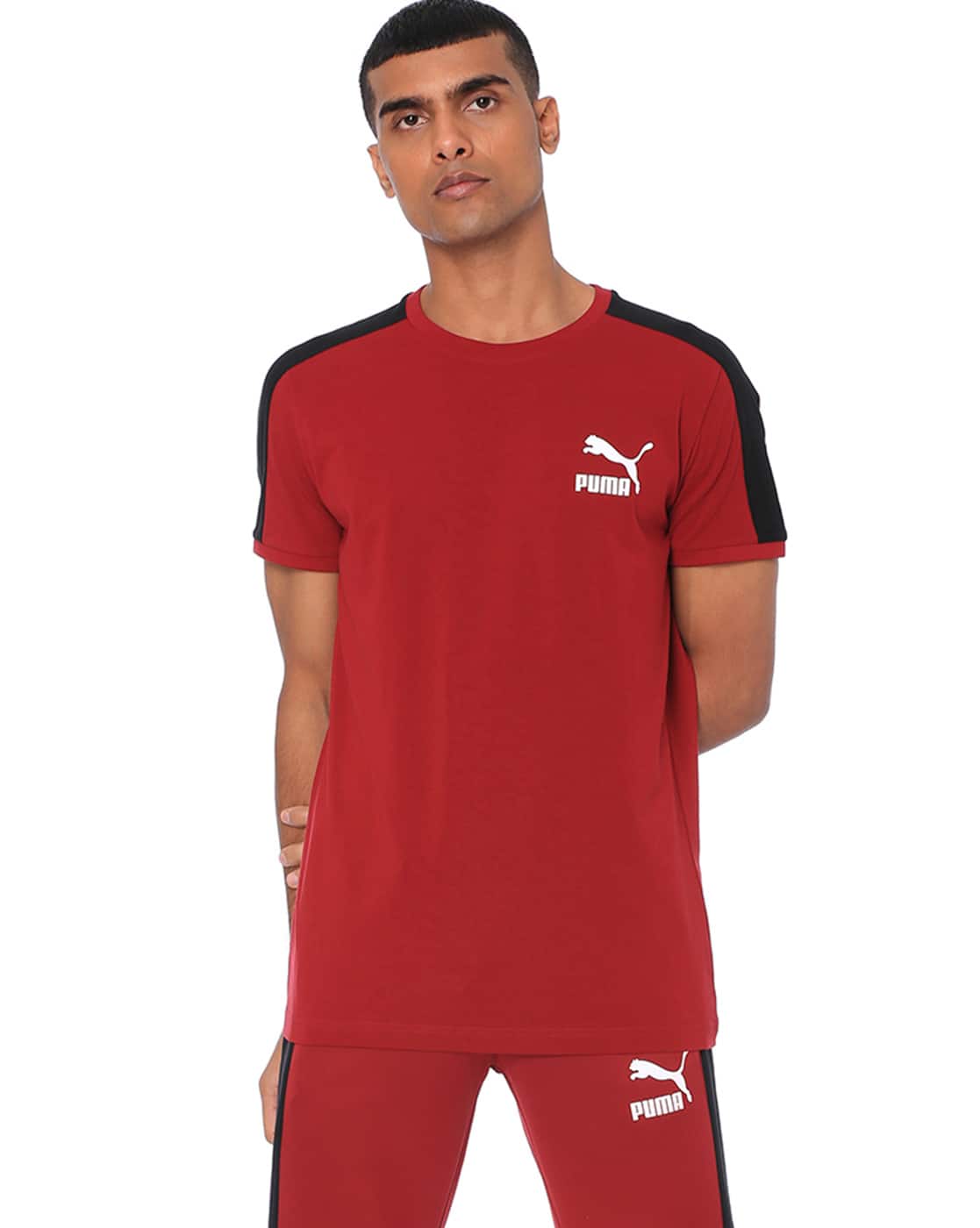 puma maroon t shirt