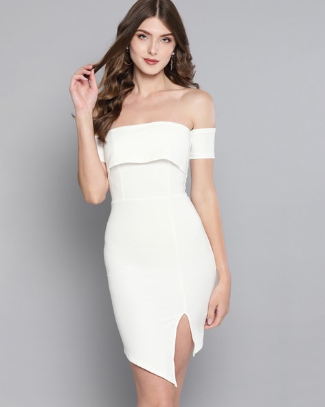 womens white bodycon dress