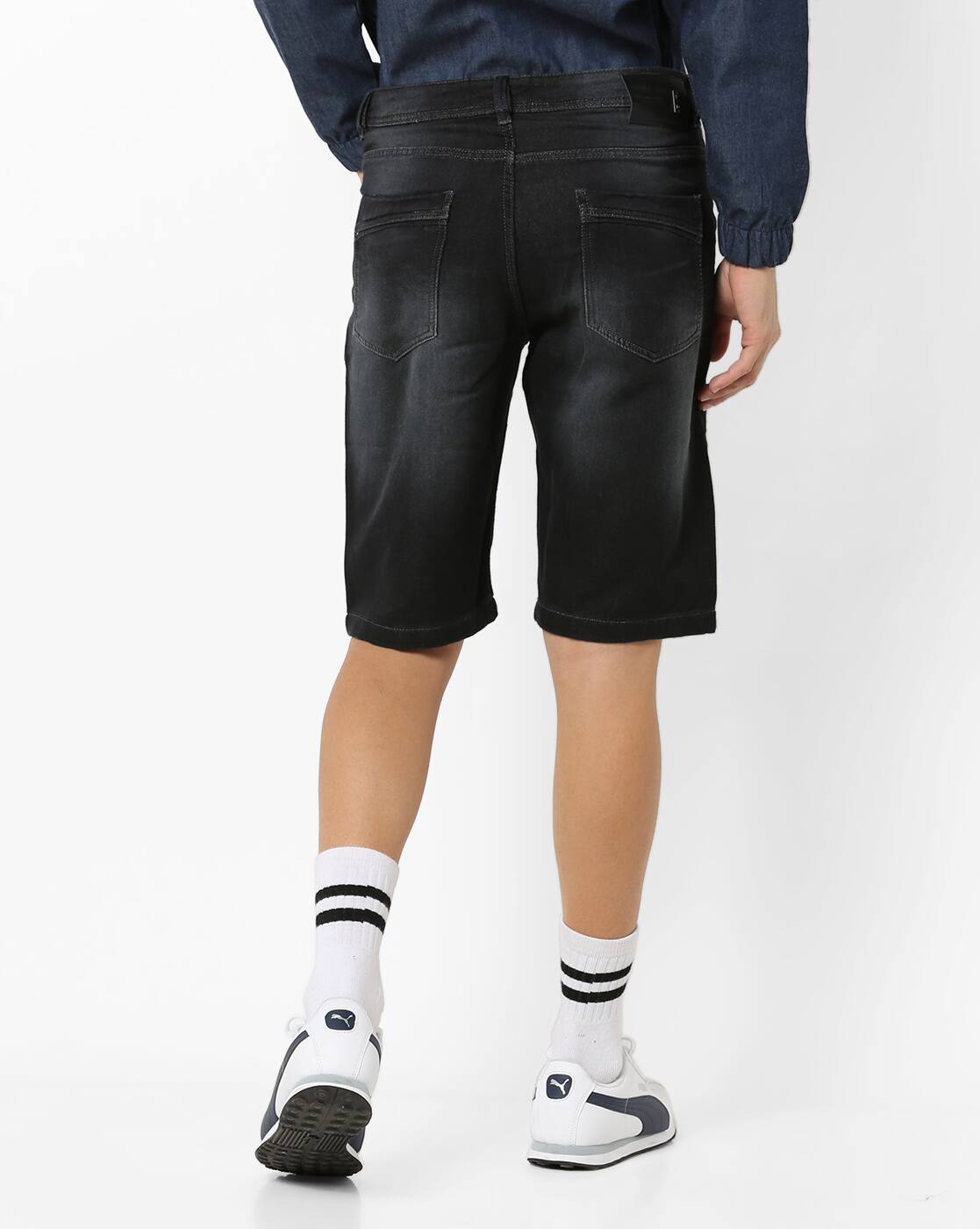 Buy Black Shorts \u0026 3/4ths for Men by 