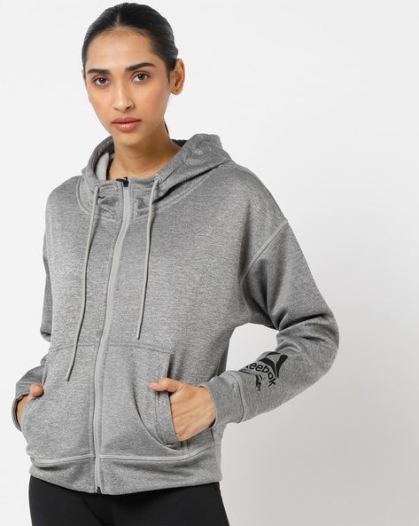 grey reebok hoodie