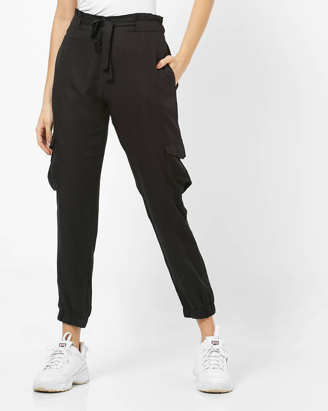 Kashiko Layered Strap Pants Black Buy Black Trousers & Pants for