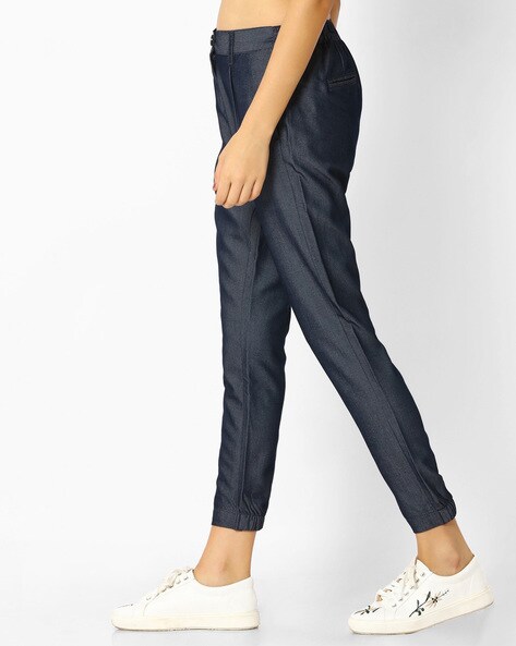 Buy Blue Trousers & Pants for Women by Fig Online