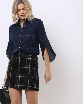 blue formal shirt for ladies