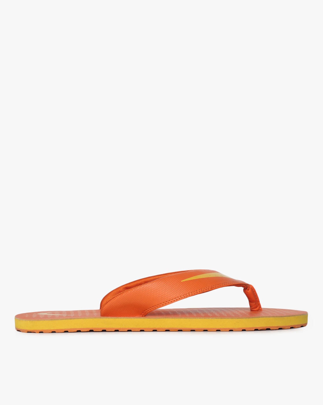 orange nike flip flops