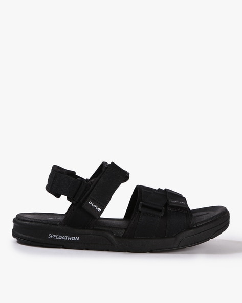 black slip on sandal