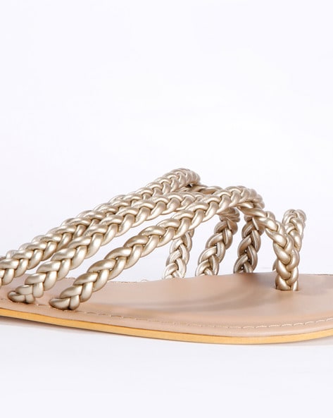 Cute discount gold sandals