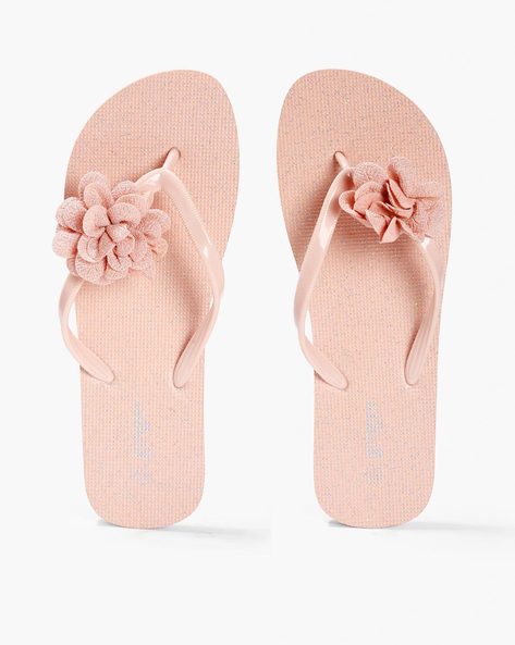 ginger textured flip flops