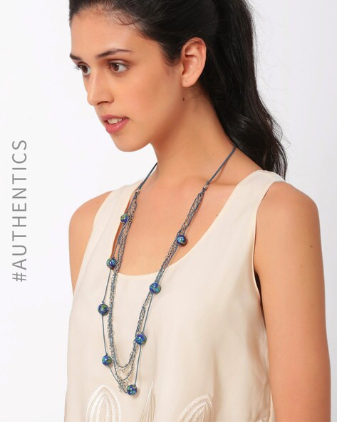 Buy Dark blue sapphire pendant necklace, Silver oval pendant online at  aStudio1980.com
