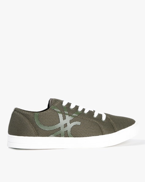 united colors of benetton olive green sneakers