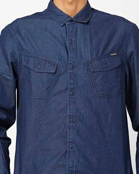 Buy Navy Blue Shirts for Men by AJIO Online