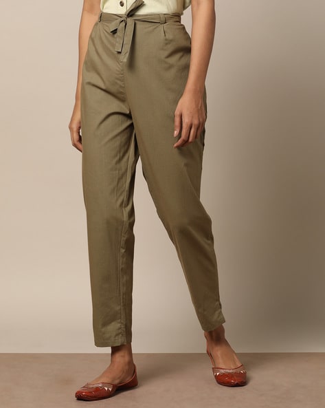 Buy Teal Blue Trousers & Pants for Women by Kryptic Online | Ajio.com