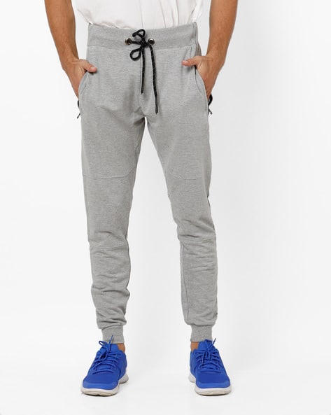 Product image of FLYING MACHINE Mid-Rise Panelled Joggers with Zipper Pockets