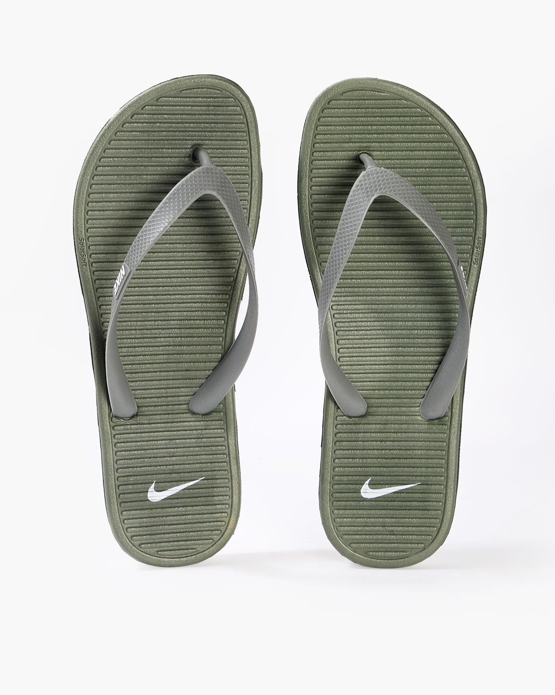 nike slippers green