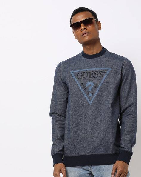 guess blue sweatshirt