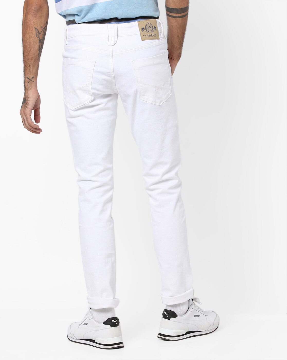 us polo assn white jeans