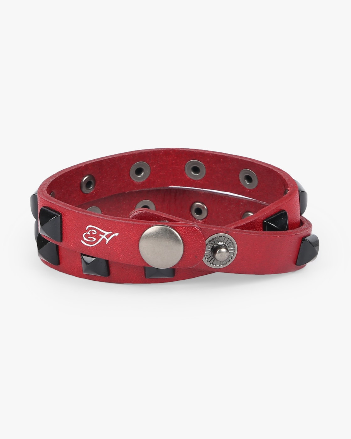 Leather Bracelet RedSilver  Trollbeads India