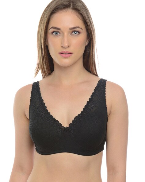 Non-Padded Lace Bra with Adjustable Strap