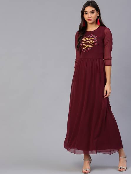 buy burgundy dress