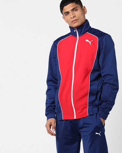 blue and red puma tracksuit