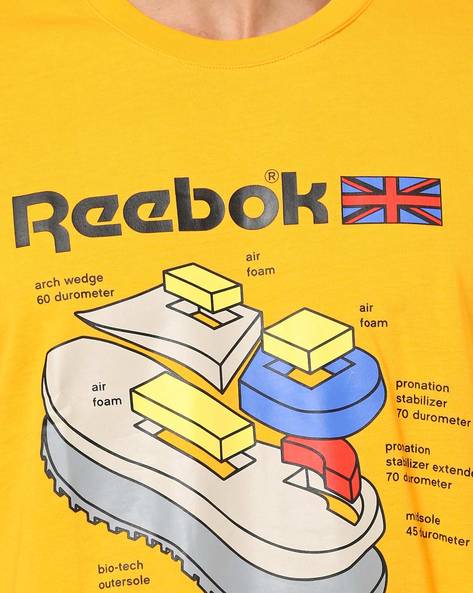 reebok classic t shirts mens gold