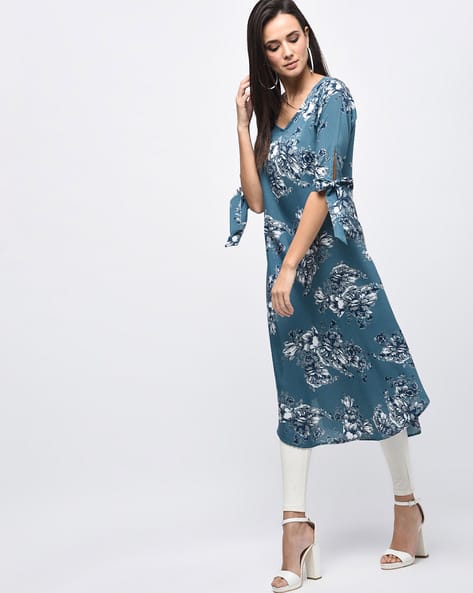 Floral Print Straight Kurta (Image - 3)