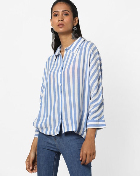 Blue & White Striped Shirts